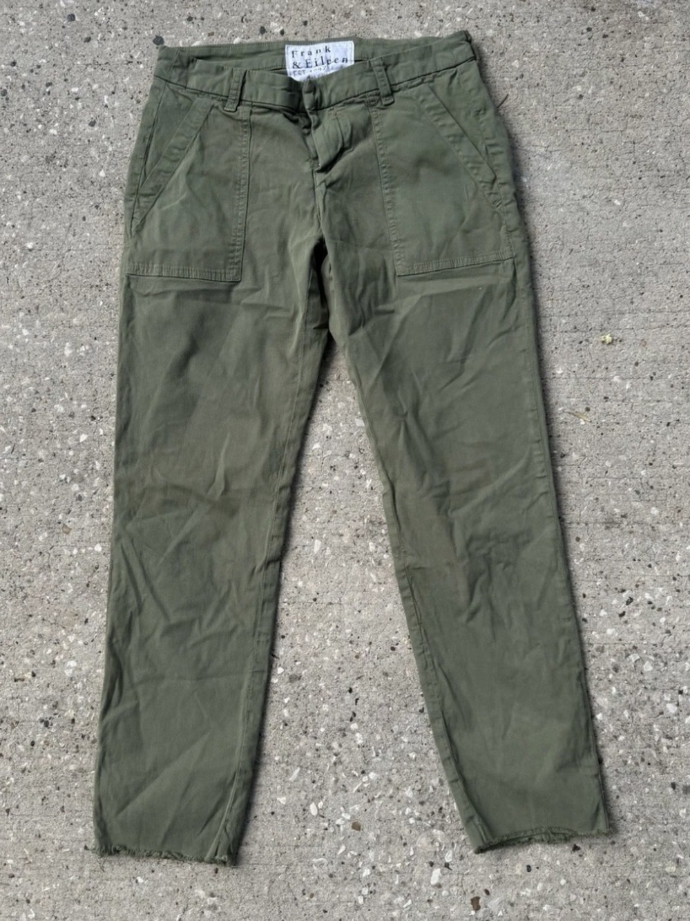 Frank & Eileen Blackrock Cargo Pants in Green Size 2